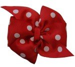 Posies Accessories Basic Grosgrain Polka Dot Red Hair Bow