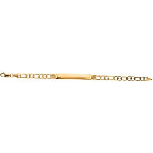 14K Yellow Gold Teen I.D. Bracelet- Free Shipping