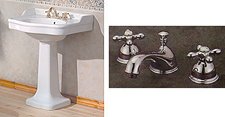 Elizabethan Classics Sink and Faucet C350LWH-ECWS04CP Chrome