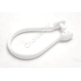40mm White Plastic Shower Curtain Rings (Pack of 12)