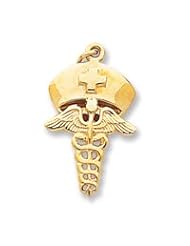 14k Nurse Symbol Charm