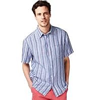 Blue Harbour Pure Linen Multi-Striped Shirt