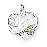 Sterling Silver Number 1 Grandma Charm - JewelryWeb
