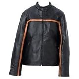 Diamond Plate Ladies Pebble Grain Genuine Leather Jacket Small (2-4)