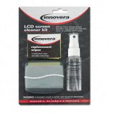 LCD Screen Cleaner, 1-1/10-oz. Pump Bottle of Cleaning Solution, Brush, 5 Wipes
