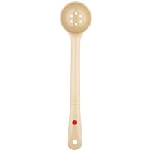 Carlisle 436106 Beige 12-Inch Measure Misers Perforated Server Spoon with Red Color Coding (Case of 12)