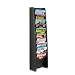 Safco 5576BL Safco Leather Look Magazine Rack, 10 Pockets, Black