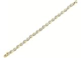 Search : Signature Diamond Accent Ribbon Link 18KT GOLD OVER STERLING