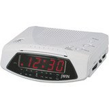 AM/FM Alarm Clock Radio - White
