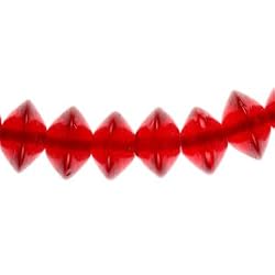 Thick, Chunky Glass Bead 7 Inch Strand - Luxurious Dark Red