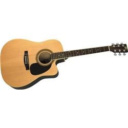 Rogue Dreadnought Cutaway Acoustic-Electric Guitar Natural