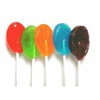 Xylitol Assorted Fruit Sugarfree Lollipops, ind. Wrapped Kosher ONE pound Bag (about 50 suckers)