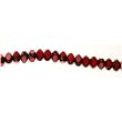 7mm X 4mm Vibrant Red Gemstone Beads, 7 Inch Strand
