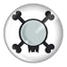 Funkyeyes Pirate costume fashion contact lenses, case and cleaner saline solution