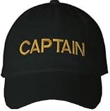 CAPTAIN - Black Baseball Cap / Hat One Size Fits Most