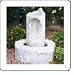Broken Stone Pillar Fountain- Sunset Red