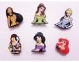 Disney Princess Shoe Charms 6 Pc Set - Jibbitz Croc Style