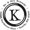 Round Monogram Address Stamp