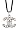 Silver plated CC Pendant with silk cord 16-18"necklace - fitted with swarovski crystals - Pendant size 15MM - neck lace has 2" extensions - hand polished to a very high jewellery standard - packed in a lovely velvet pouch