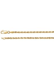 2.5 mm Diamond-Cut Rope Chain 14K Yellow 7 Inch Ch513