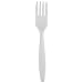 Dixie PFM21 Medium Weight Polypropylene Fork, 6" Length, White (Case of 1,000)