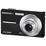 Olympus FE360 8MP Digital Camera with 3x Optical Dual Zoom (Black)
