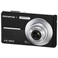 Olympus FE360 8MP Digital Camera with 3x Optical Dual Zoom (Black)