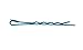 Trimweaver 50-Piece 50mm Turquoise Metal Bobby Pin with Glue Pad, 2-Inch