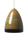 IMAGE OF Tech Lighting 700MONEBLNS-LED Nebbia - One Light MonoRail Pendant, Satin Nickel Finish with Brown Glass - LED Lamping