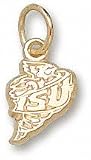 Iowa State Cyclones Solid 10K Gold ''ISU'' Cardinal 3/8'' Pendant