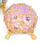 Piearth ピアース ジュエリーボックス クリスタル 宝石箱 タマゴ NO87 パープル 87-3 PL