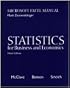 Statistics for Business and Economics: Microsoft Excel Manual (9th Ed, w/CD)