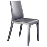 CAESAR CHAIR Set of 2 (Grey Oak) (32.5 H x 17 W x 20 D)