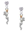 Basketball Player - Girl Mini Heart Charm Earrings [Jewelry]