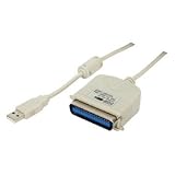 1.8m USB to Parallel Adapter Cable - Premium Quality / IEEE1284 / Centronics / Plug & Play / Bi-Directional / FREE P&P - by World of Data