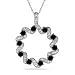 1.60 Cts Black & White Diamond Circle Pendant title=