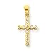 14k CZ Cross Pendant