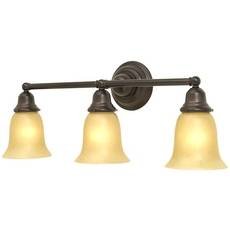 Classic Three-Light Bathroom Fixture from Destination Lighting by Design