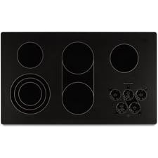KitchenAid 36 Electric Cooktop KECC568RPBK In Premium Black by KitchenAid