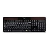 Wireless Solar Keyboard K750,17-1/2"x7-1/2"x1",Black Qty:4