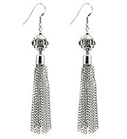 Autograph Diamanté Tassel Drop Earrings