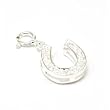 Olivia 925er Sterling Silber-Exklusiver Hufeisen Anh�nger mit Zirkonias und Federringverschlu� - CL684