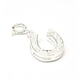 Sterling Silver Horse Shoe Charm Pendant By The Olivia Collection