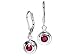 14k White Gold Fine Ruby Hoop Bezel Earrings, Ctw title=