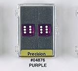 16mm Precision Backgammon Dice Purple - 1 pair