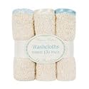 Bumkins Organic Cotton Washcloth 3-Pack - Dusty Blue