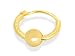 9ct Gold Single Diamond Cut Ball and Hoop Earring