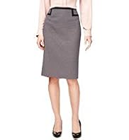 Knee Length Tipped Pencil Skirt