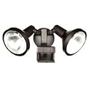 Heath Zenith SL-5318-BZ-A Motion-Sensing Shielded Wide-Angle Twin Security Light, Bronze