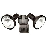 Heath Zenith SL-5318-BZ-A Motion-Sensing Shielded Wide-Angle Twin Security Light, Bronze